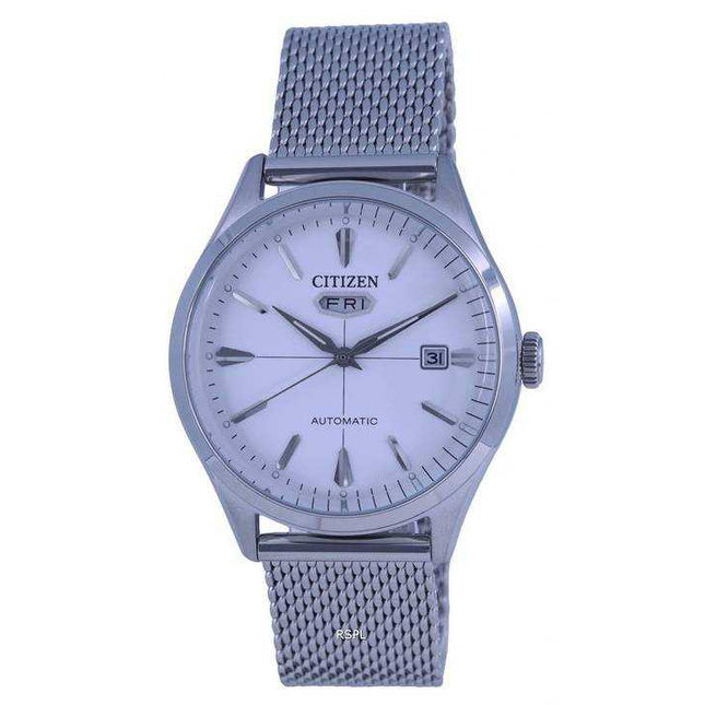 Citizen C7 Series Stainless Steel Mesh White Dial Automatic NH8390-89A Mens Watch