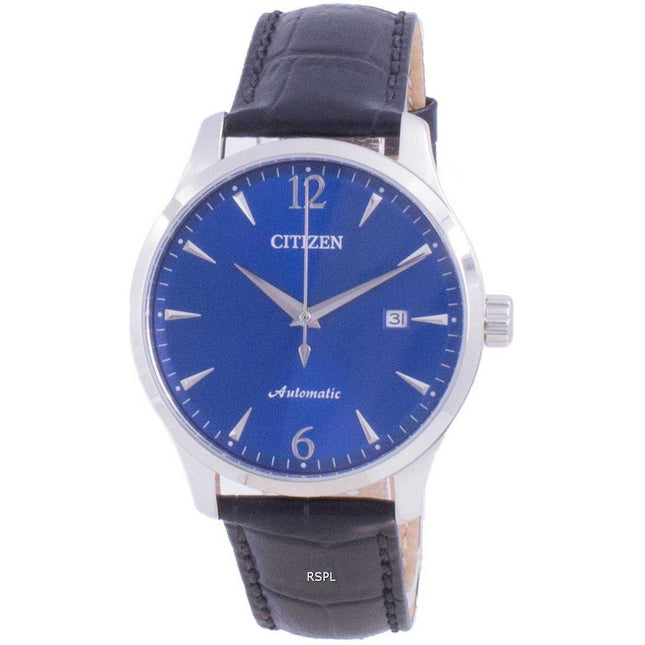 Citizen Blue Dial Calf Leather Strap Mechanical NJ0110-18L Mens Watch