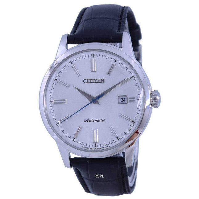 Citizen Classic Silver/White Dial Leather Strap Automatic NK0000-10A Men's Watch