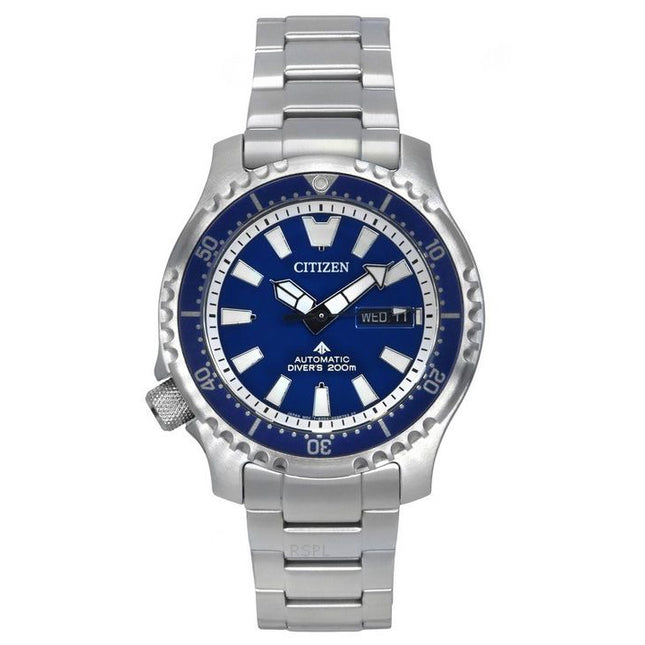 Citizen Promaster Marine Limited Edition Blue Dial Automatic Diver's NY0161-63L 200M Men's Watch With Extra Strap