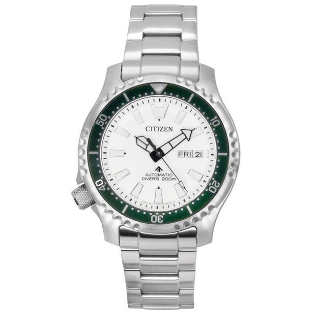 Citizen Promaster Marine Limited Edition White Dial Automatic Diver's NY0168-64A 200M Men's Watch With Extra Strap