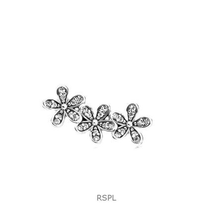 Pandora Daisy Flower Stud Earrings With Clear Cubic Zirconia P-290744CZ For Women