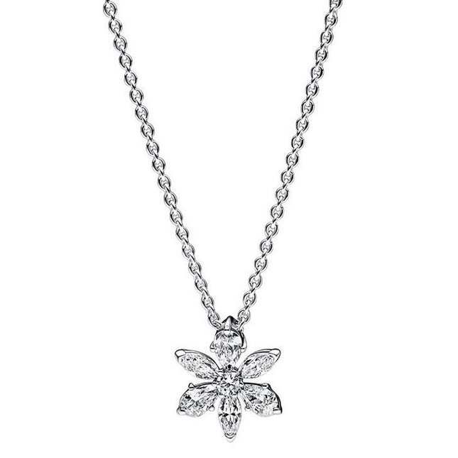 Pandora Sparkling Herbarium Cluster Pendant Necklace 392387C01-45 For Women
