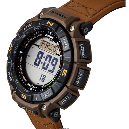 Casio Pro Trek Climber Line Digital Leather Strap Solar PRG-340L-5 100M Men's Watch