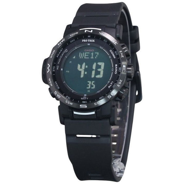 Casio Pro Trek Climber Digital Bio-Based Resin Strap Tough Solar PRW-35Y-1B 100M Mens Watch