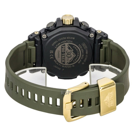 Casio Pro Trek Analog Digital 30th Anniversary Bio-Based Resin Strap Green Dial Solar PRW-61ANS-3 100M Men's Watch
