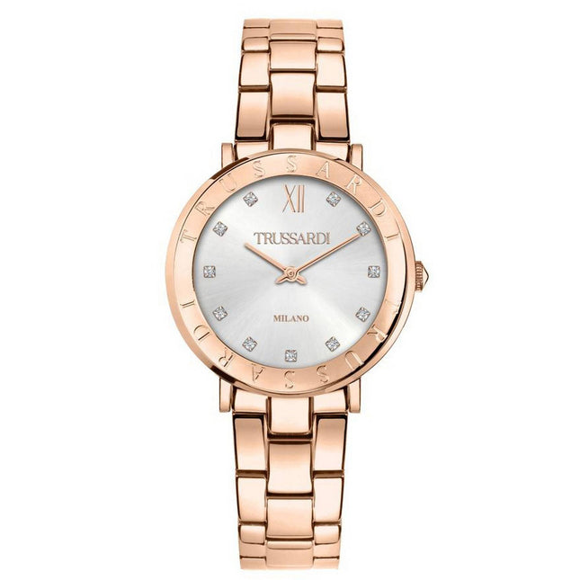Trussardi T-Vision Crystal Accents Silver Dial Quartz R2453115509 Women's Watch