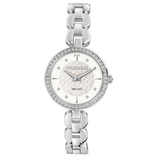 Trussardi T-Chain Crystal Accents Stainless Steel Quartz R2453137501 Women's Watch