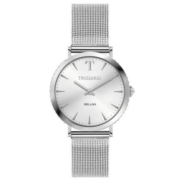Trussardi T-Motif Crystal Accents Stainless Steel Quartz R2453140502 Women's Watch