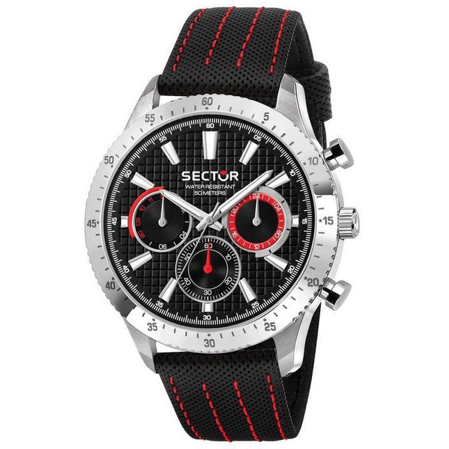 Sector 270 Multifunction Leather Strap Black Dial Quartz R3251578011 Mens Watch