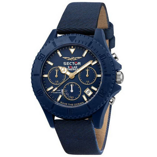 Sector Save The Ocean Chronograph Blue Matt Dial Quartz R3271739001 Men's Watch