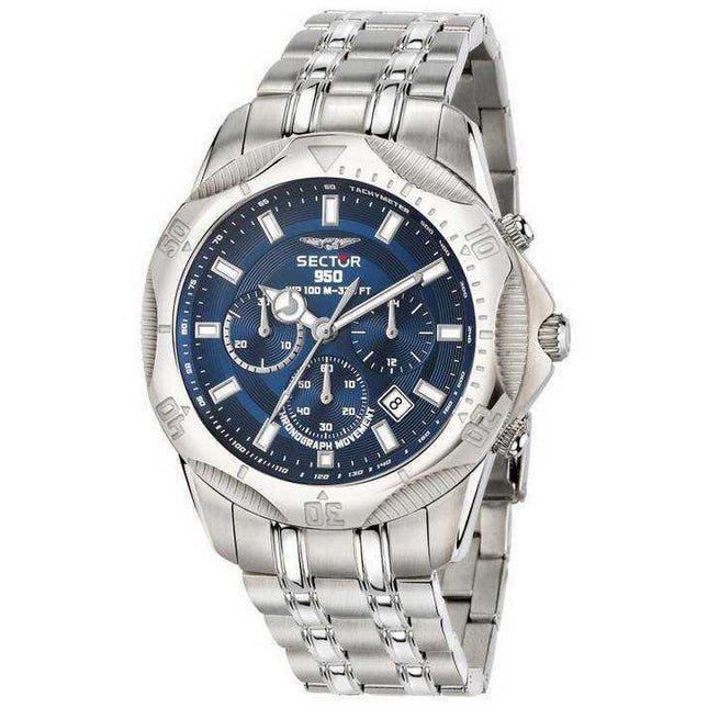 Sector 950 Chronograph Blue Sunray Dial Stainless Steel Quartz R3273981006 100M Men's Watch