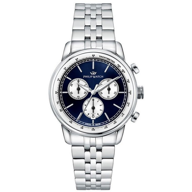 Philip Watch Anniversary Chronograph Stainless Steel Blue Dial Quartz R8273650004 100M Mens Watch