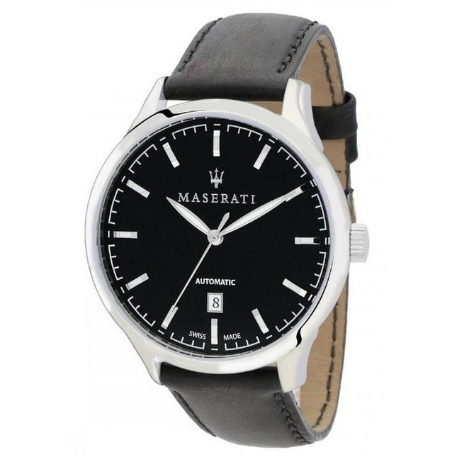 Maserati Attrazione Black Sunray Dial Automatic R8821126001 Men's Watch