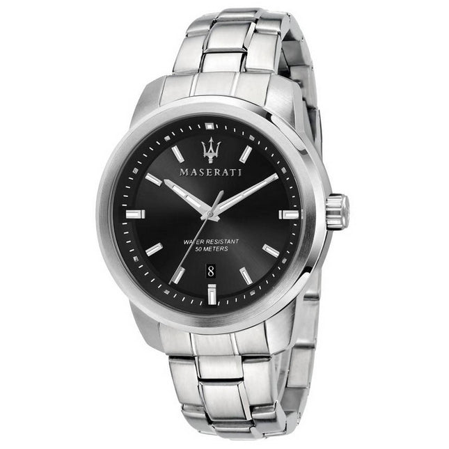 Maserati Successo Black Dial Stainless Steel Quartz R8853121006 Men's Watch