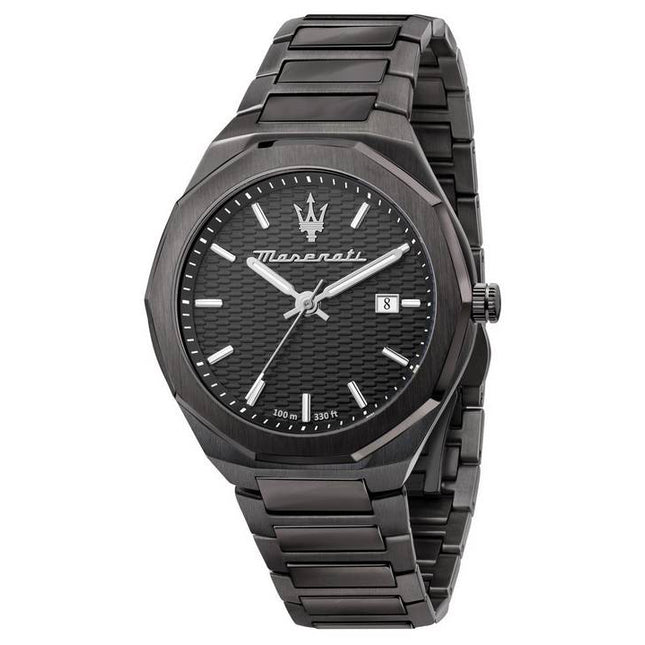 Maserati Stile Black Dial Stainless Steel Quartz R8853142001 100M Mens Watch