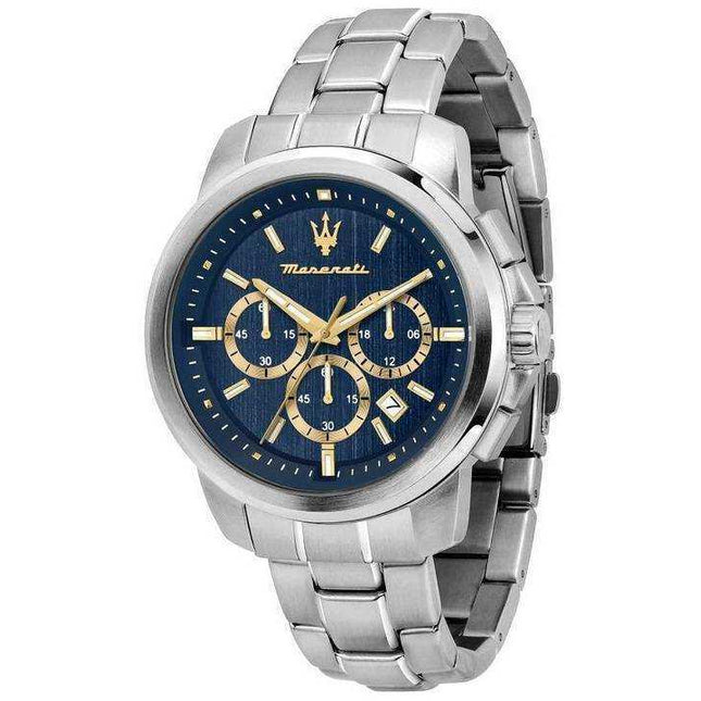 Maserati Successo Chronograph Stainless Steel Blue Dial Quartz R8873621038 Men's Watch