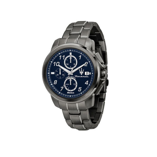 Maserati Successo Limited Edition Chronograph Stainless Steel Blue Dial Solar R8873645006 Men's Watch