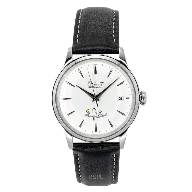 Orient Bambino Peanuts 75th Anniversary Limited Edition Leather Strap White Dial Automatic RA-AC0M16S Men's Watch
