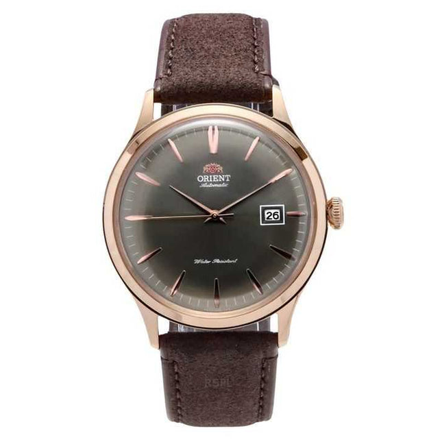 Orient Bambino Version 4 Leather Strap Bronze Dial Automatic RA-AC0P04Y10B Men's Watch