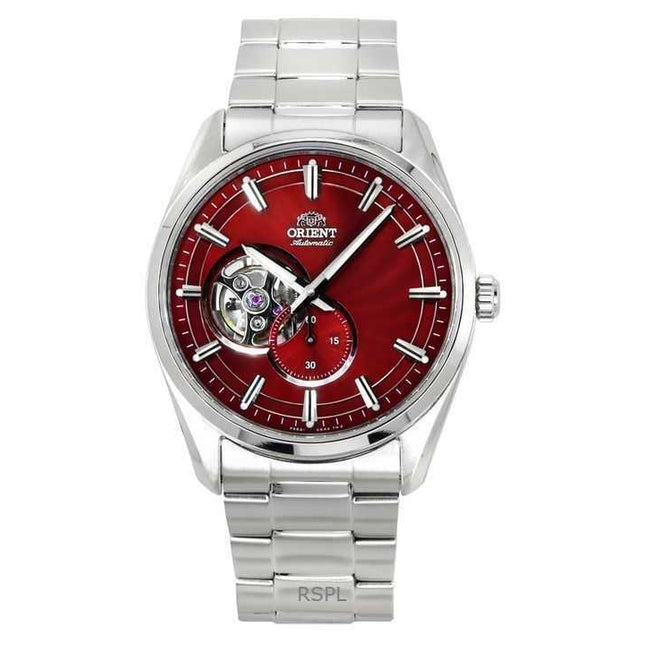 Orient Classic Contemporary Stainless Steel Red Open Heart Dial Automatic RA-AR0010R Men's Watch