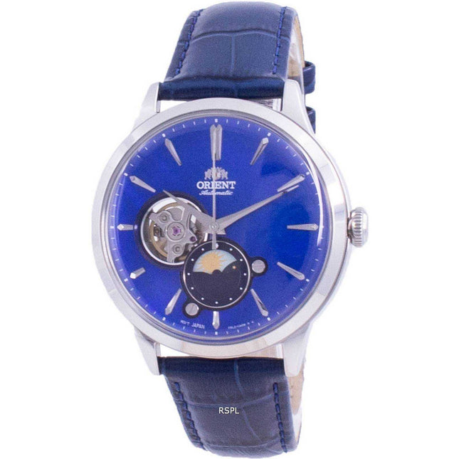 Orient Sun  Moon Phase Open Heart Dial Automatic RA-AS0103A10B Mens Watch