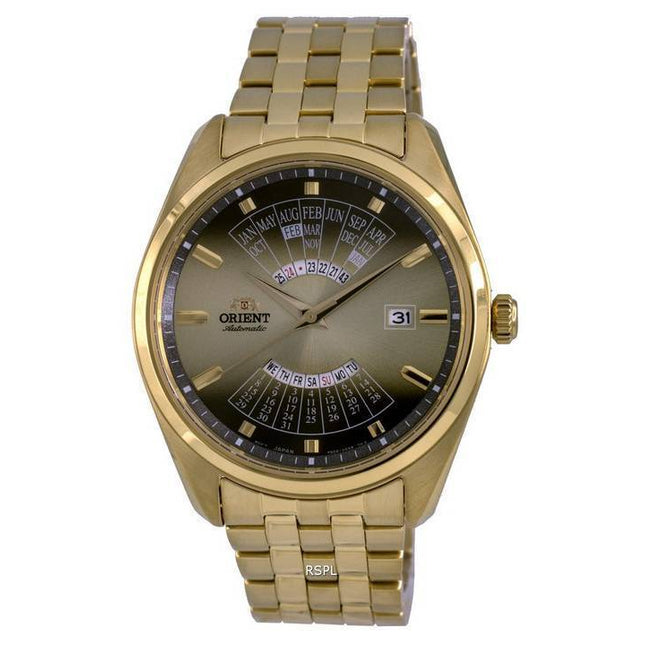Orient Contemporary Multi Year Calendar Gold Tone Dial Automatic RA-BA0001G10B Mens Watch