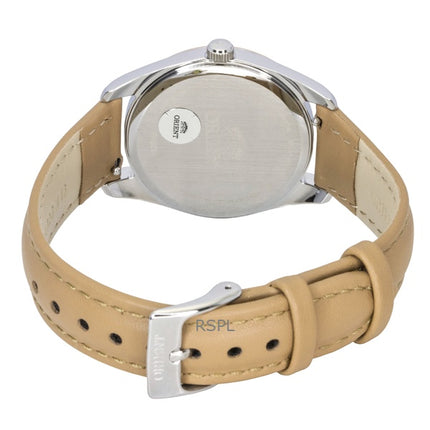 Orient Stretto Leather Strap White Dial Solar RA-WG0604S Men's Watch