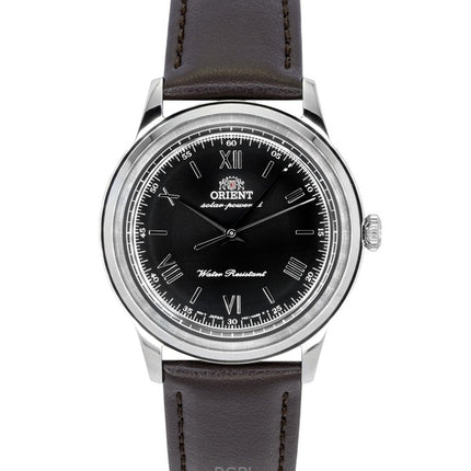 Orient Bambino Leather Strap Black Dial Solar RA-WK0004L Men's Watch