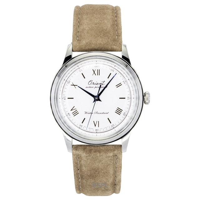 Orient Bambino 75th Anniversary Limited Edition White Dial Solar RA-WK0006S Men's Watch With Extra Strap