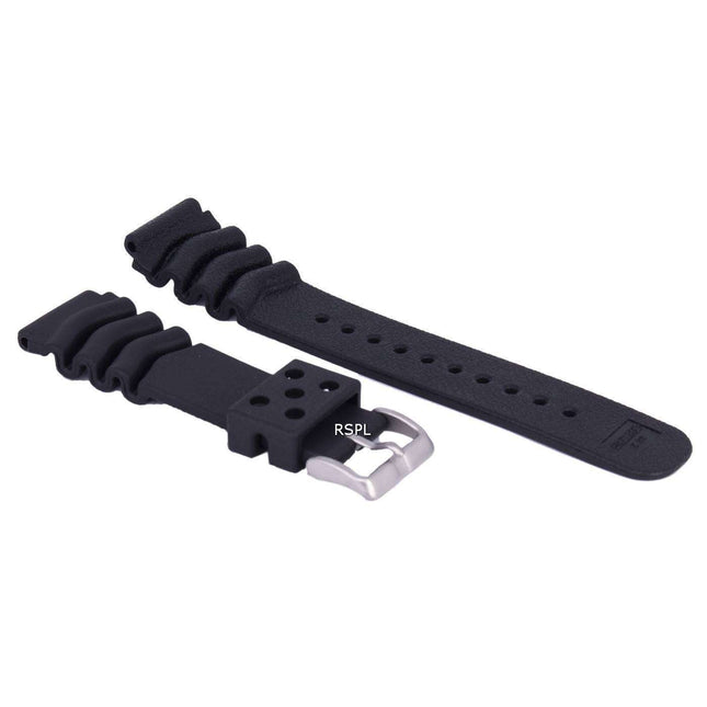 Seiko Black Rubber Watch Strap 22mm