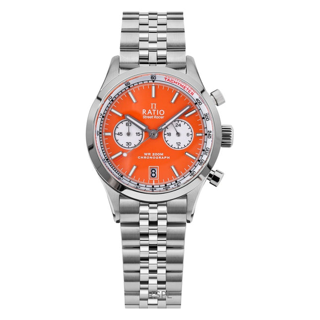 Ratio Street Racer Chronograph RTC016 200M Orange Reverse Panda Dial Limited Edition Watch