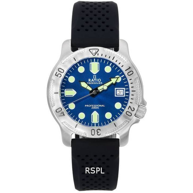 Ratio FreeDiver Professional Sapphire Blue Sunray Dial Quartz RTF023 200M Men's Watch