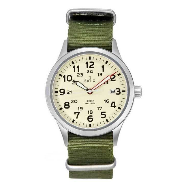 Ratio Quest Men's Field Watch Sapphire Nylon Strap Quartz RTQ011 100M Lewis And Clark Edition