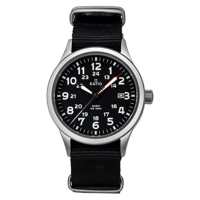 Ratio Quest Men's Field Watch Sapphire Nylon Strap Quartz RTQ017 100M Lewis And Clark Edition