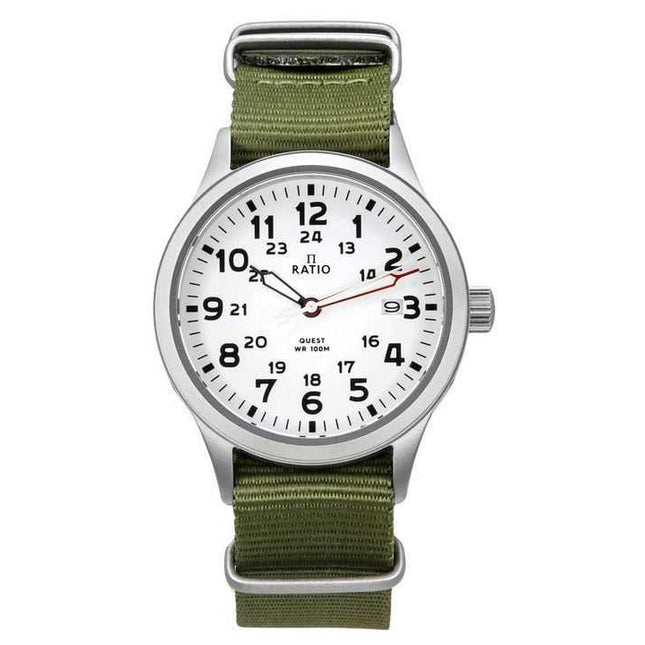 Ratio Quest Men's Field Watch Sapphire Nylon Strap Quartz RTQ025 100M Lewis And Clark Edition