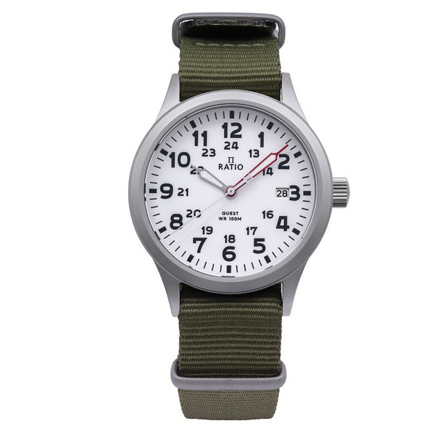 Ratio Quest Men's Field Watch Sapphire Nylon Strap Quartz RTQ025 100M Lewis And Clark Edition