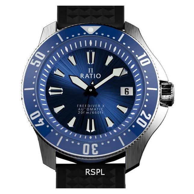 Ratio FreeDiver X Ocean Blue With Blue Ceramic Inlay Automatic RTX003 200M Men's Watch