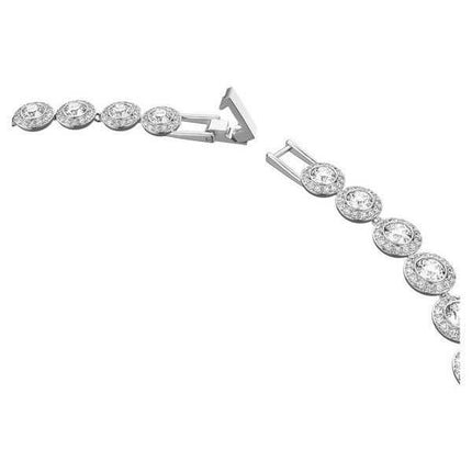 Swarovski Una Angelic Clear Crystals And Rhodium Plated Tennis Necklace 5117703 For Women