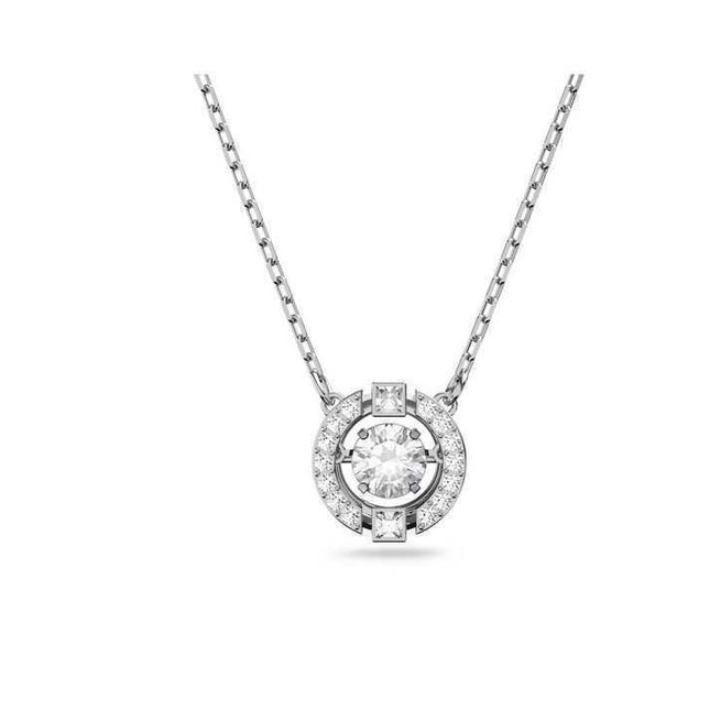 Swarovski Una Rhodium Plated And Zirconia Necklace 5286137 For Women
