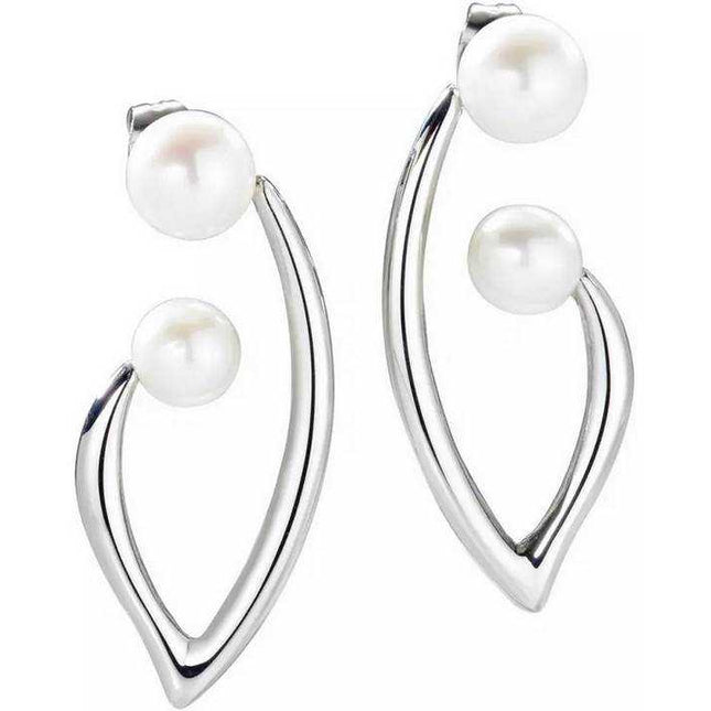 Morellato Foglie Stainless Steel Cultured Pearl SAKH16 Womens Earrings