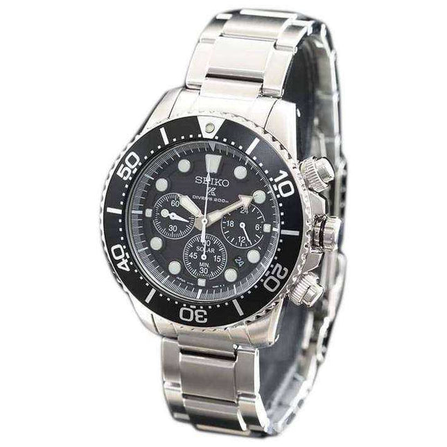 Seiko Prospex Scuba Diver SBDL047 Japan Made Chronograph Solar 200M Men's Watch