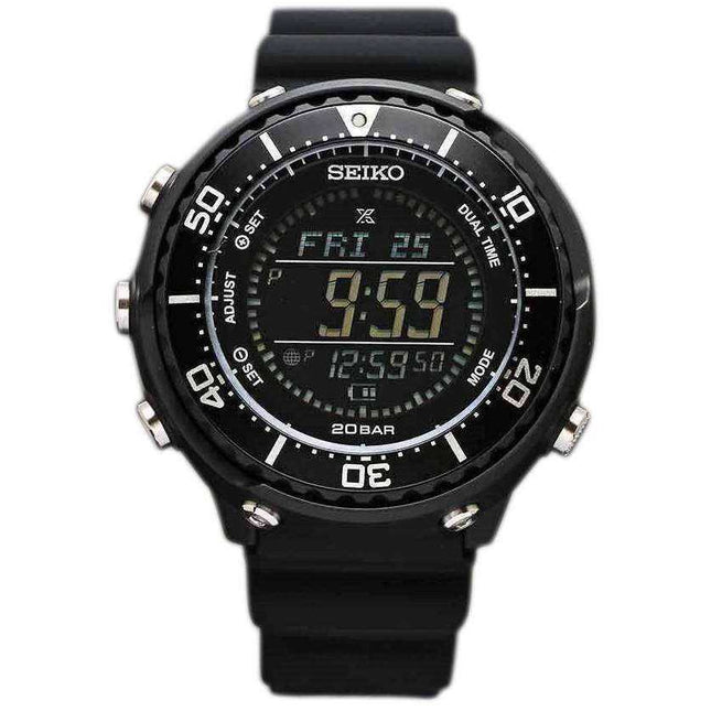 Seiko Prospex SBEP001 Fieldmaster Lowercase Dual Time Solar 200M Men's Watch