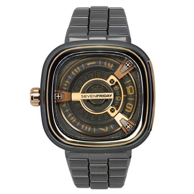 Sevenfriday M-Series Stainless Steel Black Dial Automatic M2/02M SF-M2-02M Men's Watch