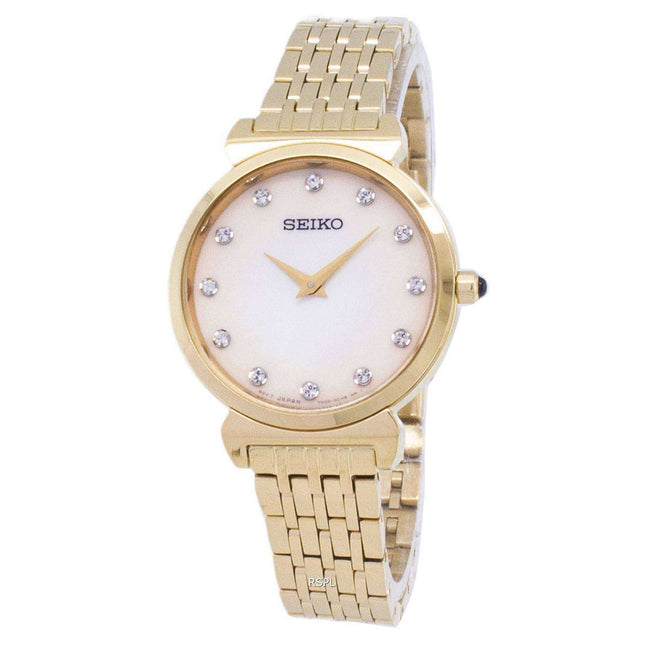 Seiko Quartz SFQ802 SFQ802P1 SFQ802P Diamond Accents Women's Watch