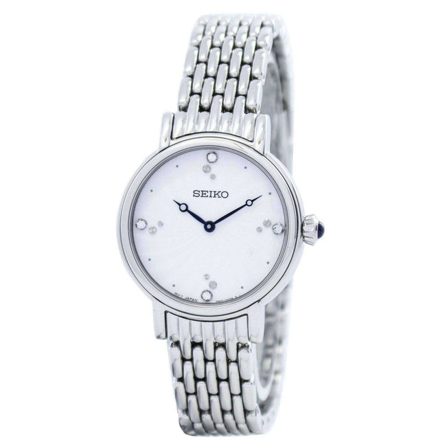 Seiko Quartz Swarovski Crystals SFQ805 SFQ805P1 SFQ805P Women's Watch