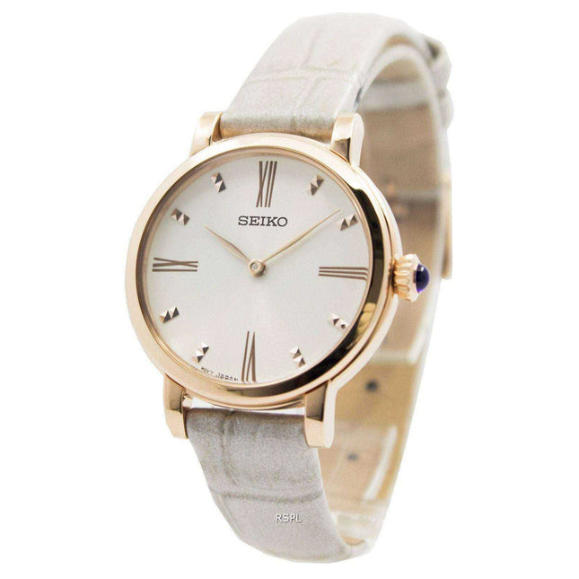 Seiko Quartz Leather Strap SFQ812P1 SFQ812P Women's Watch