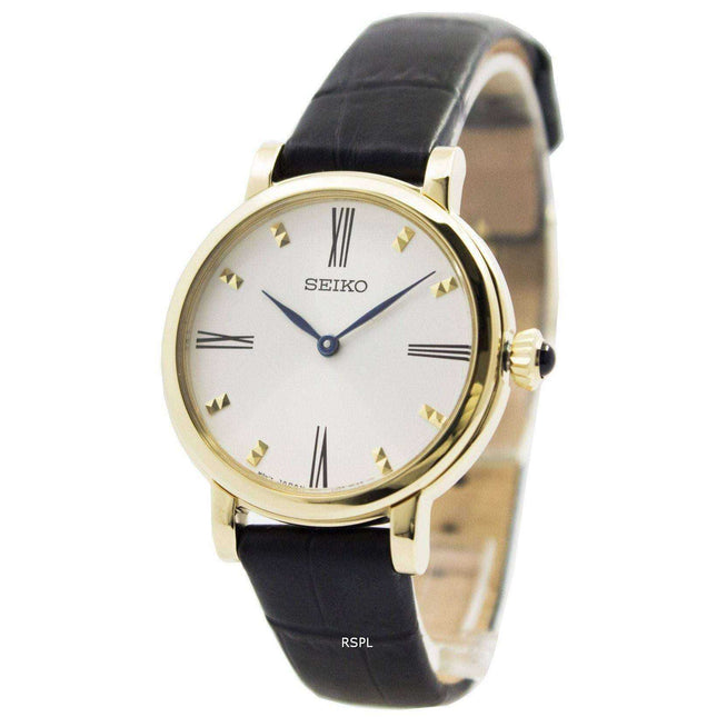 Seiko Quartz Leather Strap SFQ814P2 Women's Watch