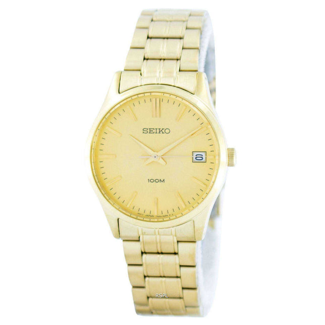 Seiko Quartz Analog Gold Tone SGEF04 SGEF04P1 SGEF04P Men's Watch