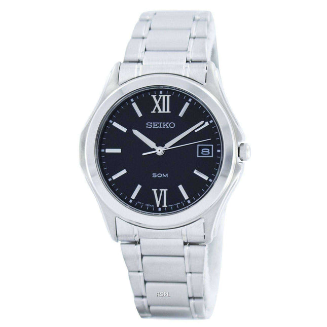Seiko Quartz Analog Black Dial SGEF21 SGEF21P1 SGEF21P Men's Watch